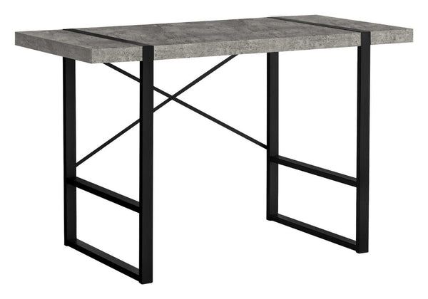 HomeRoots 49" Modern Gray and Black Computer Desk - Sleek, Durable, Multi-Purpose Design for Home or Office Use 489868