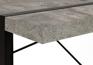HomeRoots 49" Modern Gray and Black Computer Desk - Sleek, Durable, Multi-Purpose Design for Home or Office Use 489868