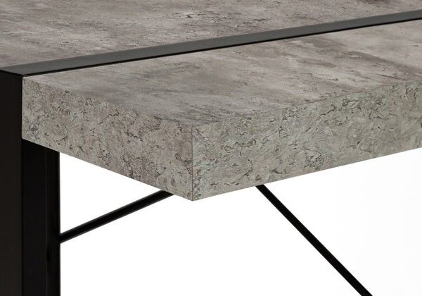 HomeRoots 49" Modern Gray and Black Computer Desk - Sleek, Durable, Multi-Purpose Design for Home or Office Use 489868