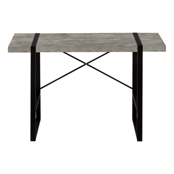 HomeRoots 49" Modern Gray and Black Computer Desk - Sleek, Durable, Multi-Purpose Design for Home or Office Use 489868