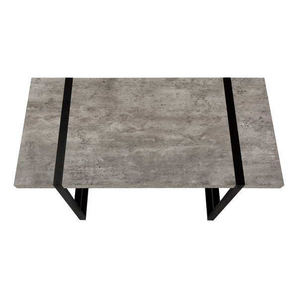 HomeRoots 49" Modern Gray and Black Computer Desk - Sleek, Durable, Multi-Purpose Design for Home or Office Use 489868