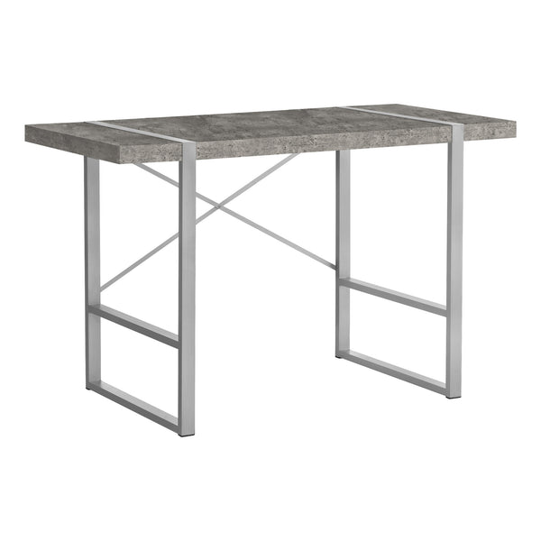 Homeroots 49" Gray And Silver Computer Desk   489869