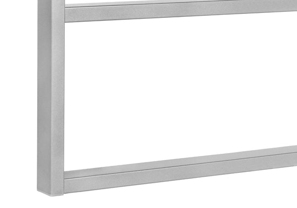 HomeRoots 49" Gray and Silver Computer Desk - Stylish Executive Workspace with Durable Design & Ergonomic Comfort 489869