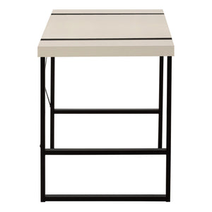 HomeRoots 49" Stylish Taupe and Black Computer Desk - Modern Industrial Design for Home Office Productivity 489870