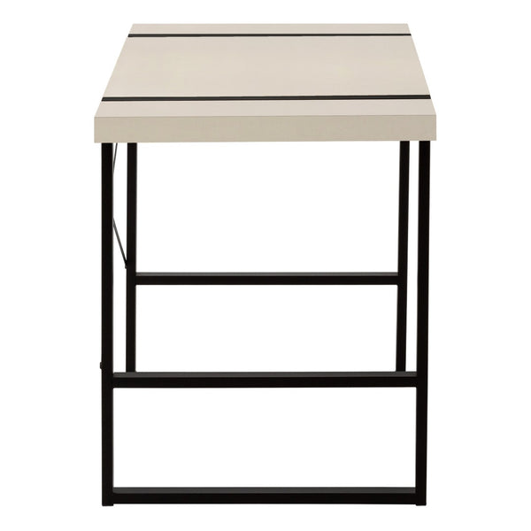 HomeRoots 49" Stylish Taupe and Black Computer Desk - Modern Industrial Design for Home Office Productivity 489870