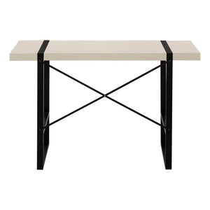 HomeRoots 49" Stylish Taupe and Black Computer Desk - Modern Industrial Design for Home Office Productivity 489870