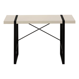 Homeroots 49" Taupe And Black Computer Desk   489870