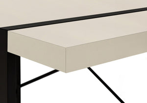 HomeRoots 49" Stylish Taupe and Black Computer Desk - Modern Industrial Design for Home Office Productivity 489870