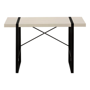HomeRoots 49" Stylish Taupe and Black Computer Desk - Modern Industrial Design for Home Office Productivity 489870