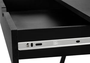 HomeRoots 32" Sleek Black Computer Desk with 4 Drawers for Organized Storage – Ideal for Home or Office Use 489872