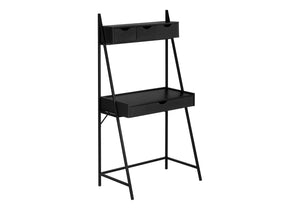 HomeRoots 32" Sleek Black Computer Desk with 4 Drawers for Organized Storage – Ideal for Home or Office Use 489872