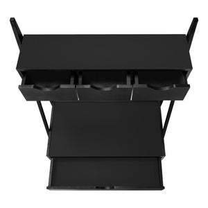 HomeRoots 32" Sleek Black Computer Desk with 4 Drawers for Organized Storage – Ideal for Home or Office Use 489872