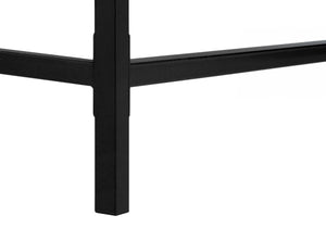 HomeRoots 47" Black Wood and Metal H-Shape Computer Desk – Modern, Durable & Space-Saving with 2 Drawers 489874
