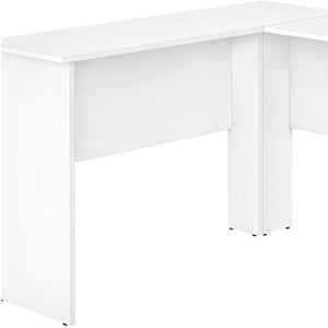 HomeRoots 47" White Wood Corner Computer Desk – Modern Design with Open Shelving for Home Office or Bedroom Use 489877