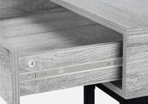 HomeRoots 47" Gray and Black H-Shape Computer Desk – Stylish Workspace with Two Drawers for Home Office Use 489882