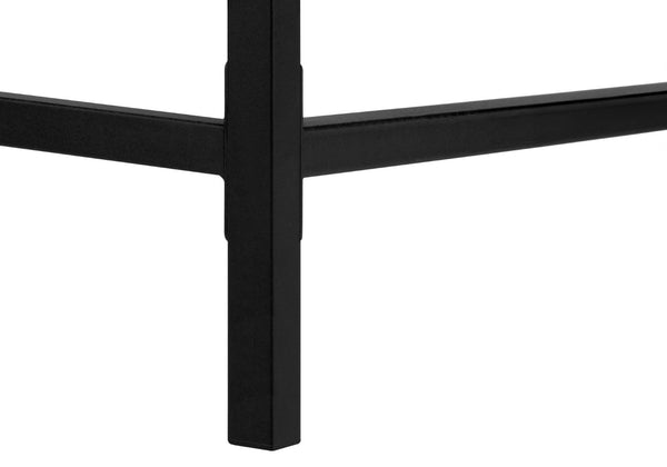 HomeRoots 47" Gray and Black H-Shape Computer Desk – Stylish Workspace with Two Drawers for Home Office Use 489882