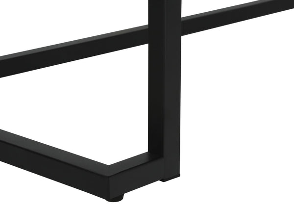 HomeRoots 42" Sleek White and Black Wood and Metal Sled Computer Desk for Modern Home Office Style and Function 489889
