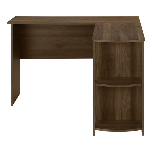 HomeRoots 47" Brown Wood Corner Computer Desk - Stylish L-Shaped Design for Efficient Home Office Workspaces 489890