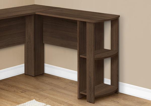 Homeroots 47" Brown Wood Corner Computer Desk - Elevate Your Office Space With Stylish Functionality And Craftsmanship   489890