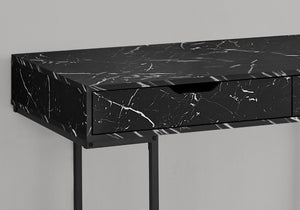 HomeRoots 47" Modern H-Shape Computer Desk with Durable Black and White Finish, Two Drawers & Easy Assembly 489892