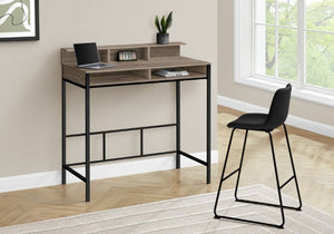 Homeroots 47" Taupe And Black H-shape Computer Desk – Stylish Executive Workspace With Premium Craftsmanship   489894