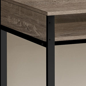 HomeRoots 47" Taupe and Black H-Shape Computer Desk - Modern Industrial Design for Stylish Home Offices 489894