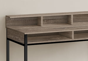 HomeRoots 47" Taupe and Black H-Shape Computer Desk - Modern Industrial Design for Stylish Home Offices 489894