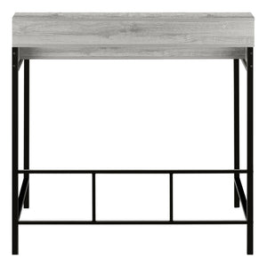 HomeRoots 47" Modern Gray and Black Wood and Metal Computer Desk - Spacious, Sturdy, and Stylish Workspace Solution 489895