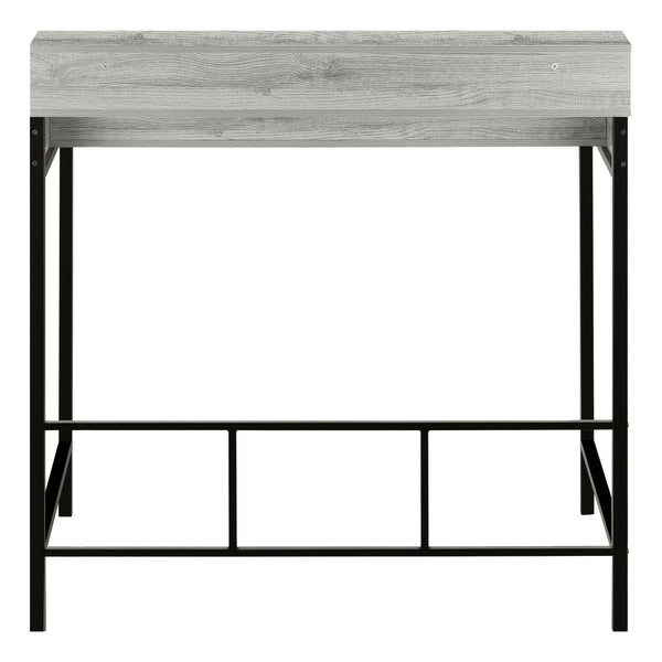HomeRoots 47" Modern Gray and Black Wood and Metal Computer Desk - Spacious, Sturdy, and Stylish Workspace Solution 489895