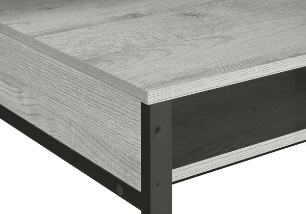 HomeRoots 47" Modern Gray and Black Wood and Metal Computer Desk - Spacious, Sturdy, and Stylish Workspace Solution 489895