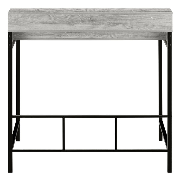 Homeroots 47" Gray And Black Wood And Metal Computer Desk – Stylish, Sturdy Design For Your Modern Office Suite   489895