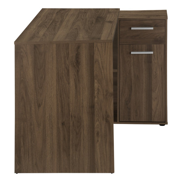 HomeRoots 46" Brown Wood L-Shaped Computer Desk - Stylish & Functional Home Office Upgrade with Storage Options 489902