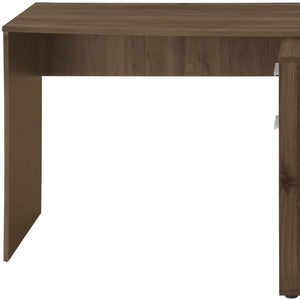 HomeRoots 46" Brown Wood L-Shaped Computer Desk - Stylish & Functional Home Office Upgrade with Storage Options 489902