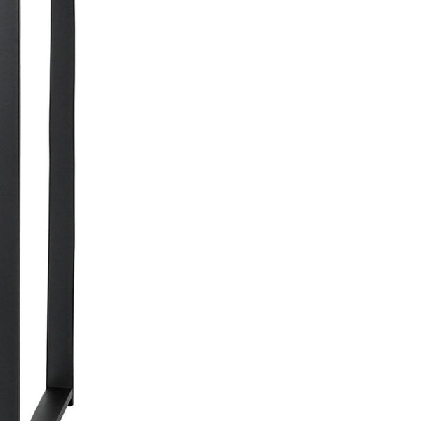 HomeRoots 47" Sleek Gray and Black Industrial Sled Computer Desk with Hidden Storage for Your Workspace Needs 489907