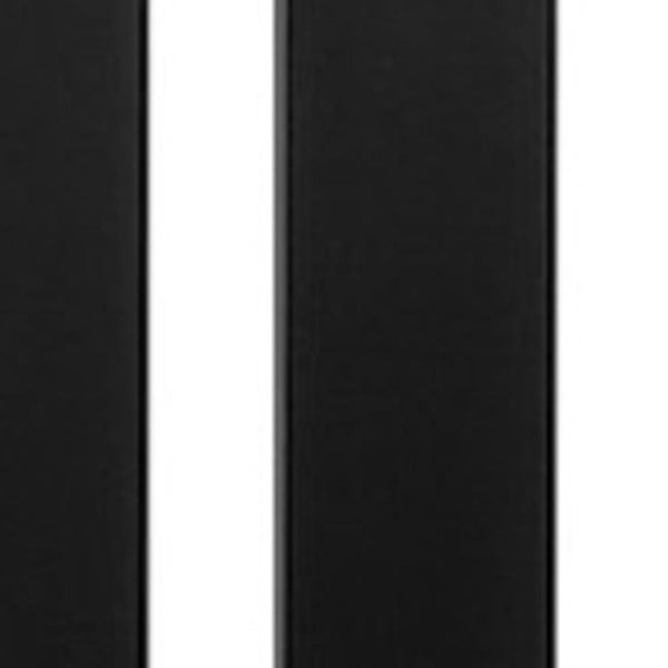 HomeRoots 47" Sleek White and Black Wood & Metal Sled Desk with 3 Drawers - Modern, Versatile Home Office Solution 489922