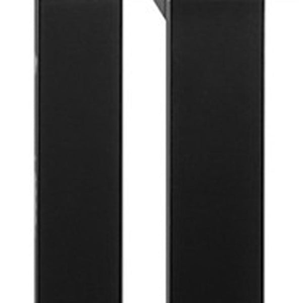 HomeRoots 47" Sleek White and Black Wood & Metal Sled Desk with 3 Drawers - Modern, Versatile Home Office Solution 489922