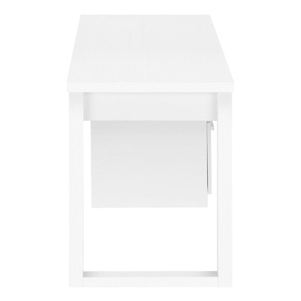 Homeroots 47" White Computer Desk With Three Drawers   489923