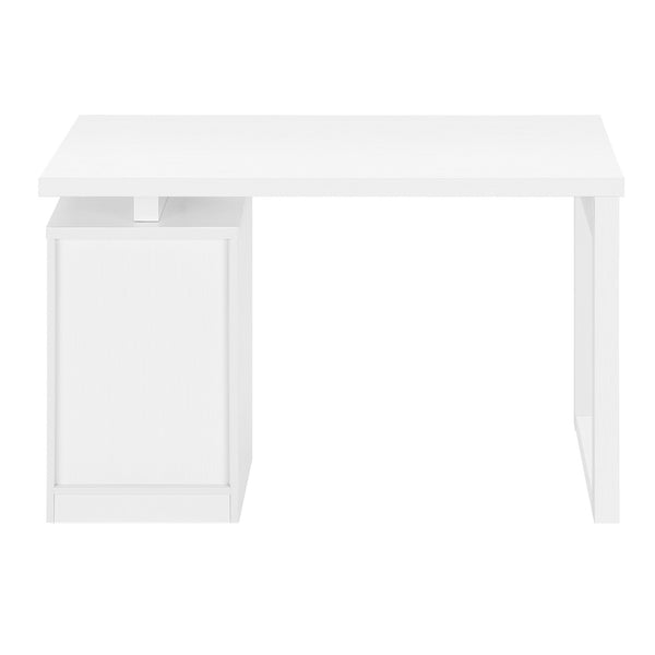Homeroots 47" White Computer Desk With Three Drawers   489923