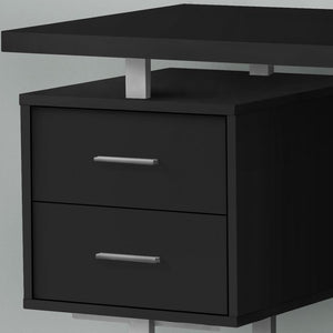 HomeRoots 60" Black and Gray Wood & Metal Sled Desk - Stylish, Spacious, and Versatile for Modern Workspaces 489925