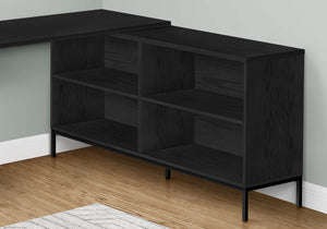 HomeRoots 60" Black L-Shaped Computer Desk with 3 Drawers - Modern, Space-Saving Design for Home Office Use 489927