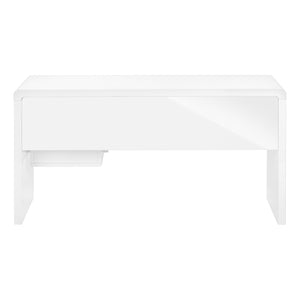 Homeroots 60" White Computer Desk With Two Drawers   489929