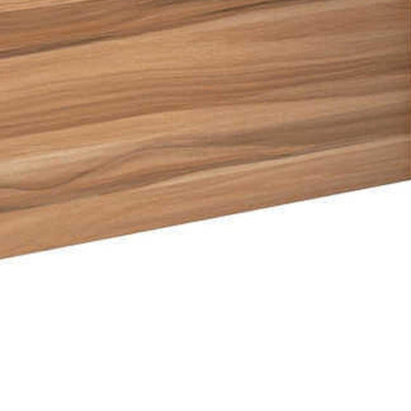 HomeRoots 71" Brown and Black L-Shaped Computer Desk with Three Drawers for Stylish & Functional Workspaces 489938