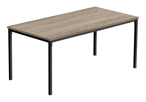 HomeRoots 40" Modern Taupe and Black Metal Coffee Table - Stylish Centerpiece for Living Rooms, Offices, and More! 489939