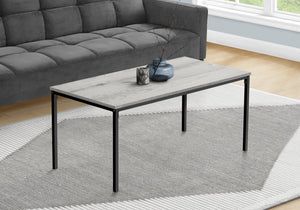 Homeroots 40" Gray And Black Wood And Metal Coffee Table   489940