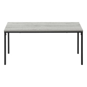 Homeroots 40" Gray And Black Wood And Metal Coffee Table   489940