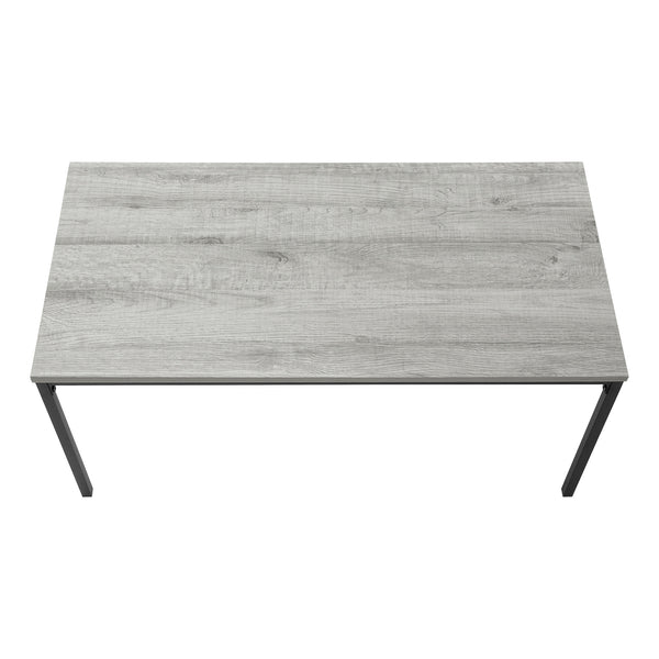 Homeroots 40" Gray And Black Wood And Metal Coffee Table   489940