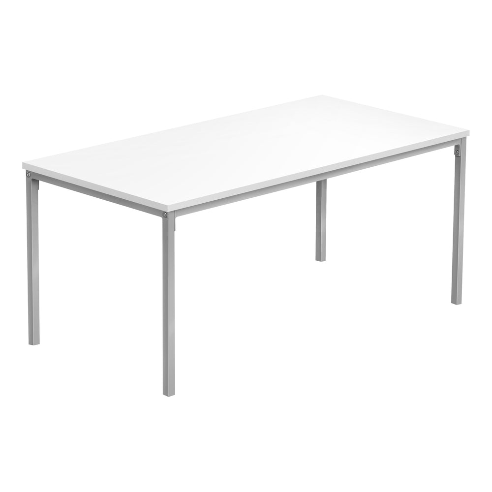 Homeroots 40" White And Silver Metal Coffee Table   489941