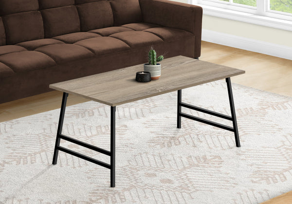 Homeroots 40" Taupe And Black Metal Coffee Table   489942
