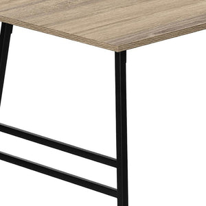 HomeRoots 40" Taupe and Black Metal Coffee Table – Modern Rectangular Centerpiece for Elegant Living Rooms 489942