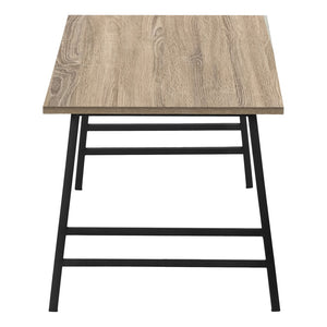 HomeRoots 40" Taupe and Black Metal Coffee Table – Modern Rectangular Centerpiece for Elegant Living Rooms 489942